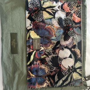 Valentino Butterfly Print Clutch - Multicolor